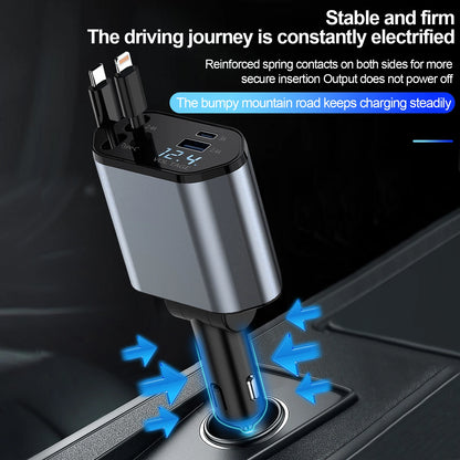 4 in 1 Retractable Car Charger.